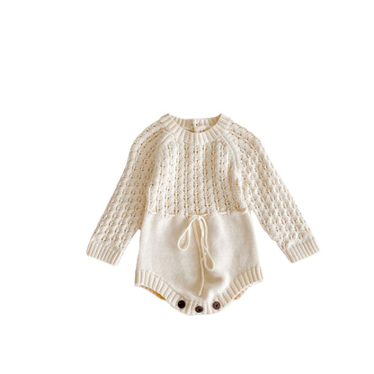 Girl Baby Knitted Hollow Waist Girdle Long Sleeves