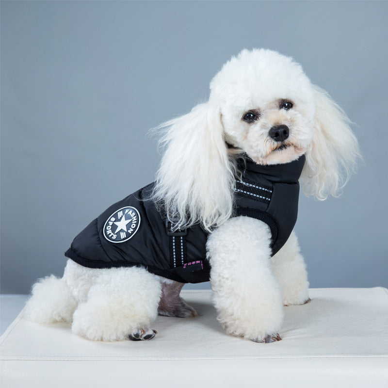 Waterproof Dog Clothes Winter Dog Coat With Harness Warm Pet Clothing Small & Big Dog Jacket