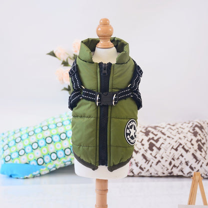 Waterproof Dog Clothes Winter Dog Coat With Harness Warm Pet Clothing Small & Big Dog Jacket