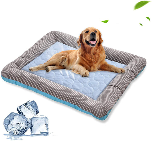 Pet Cooling Pad Bed For Pets Ice Silk Material Soft For Summer Sleeping Breathable