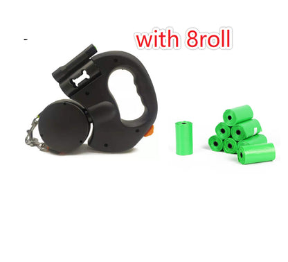 Retractable Double Dog Walking Leash With Lights